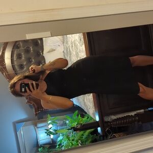 Strappy black dress